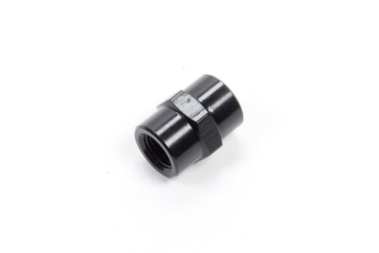 Fitting - Adapter - Straight - 1/8 in NPT Female to 1/8 in NPT Female - Aluminum - Black Anodized - Each