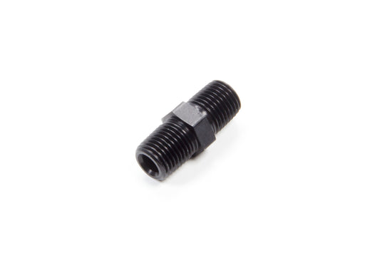 Fitting - Adapter - Straight - 1/4 in NPT Male to 1/4 in NPT Male - Aluminum - Black Anodized - Each