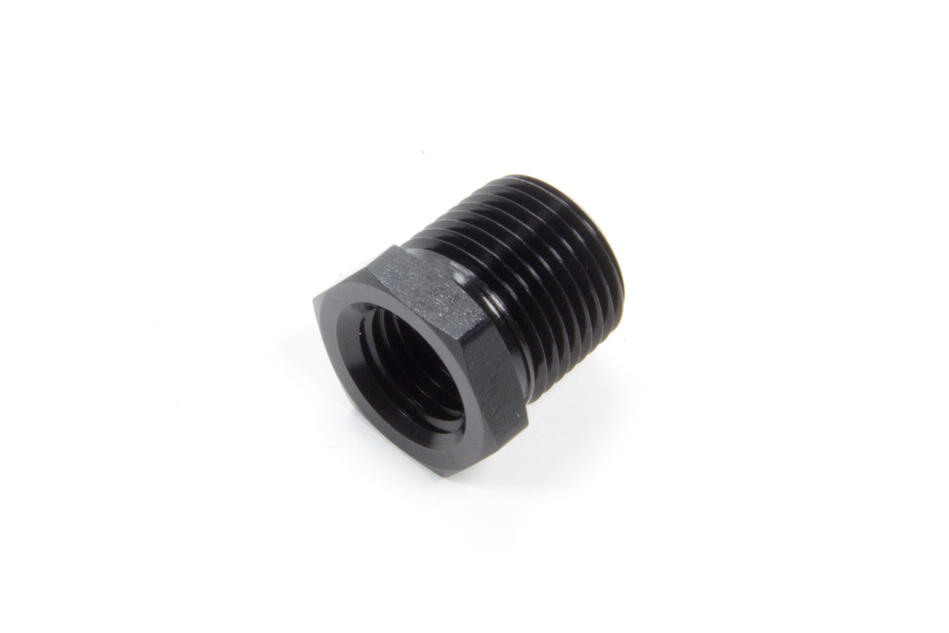 Fitting - Bushing - 1/4 in NPT Female to 3/8 in NPT Male - Aluminum - Black Anodized - Each
