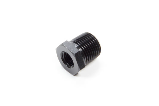 Fitting - Bushing - 1/4 in NPT Female to 1/2 in NPT Male - Aluminum - Black Anodized - Each