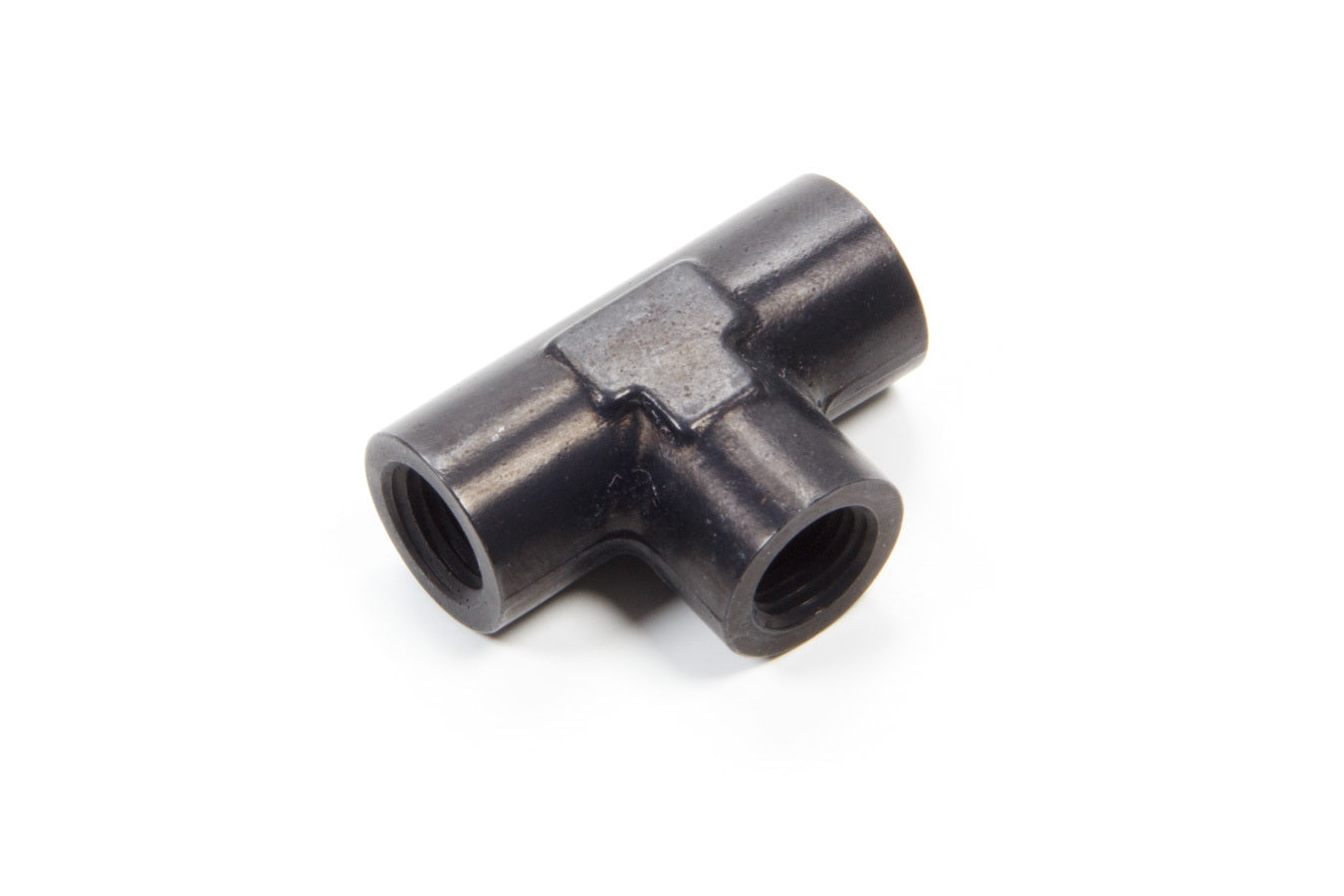 Fitting - Adapter Tee - 1/4 in NPT Female x 1/4 in NPT Female x 1/4 in NPT Female - Aluminum - Black Anodized - Each