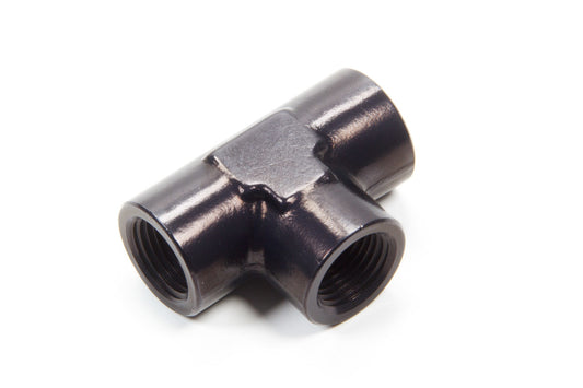 Fitting - Adapter Tee - 3/8 in NPT Female x 3/8 in NPT Female x 3/8 in NPT Female - Aluminum - Black Anodized - Each