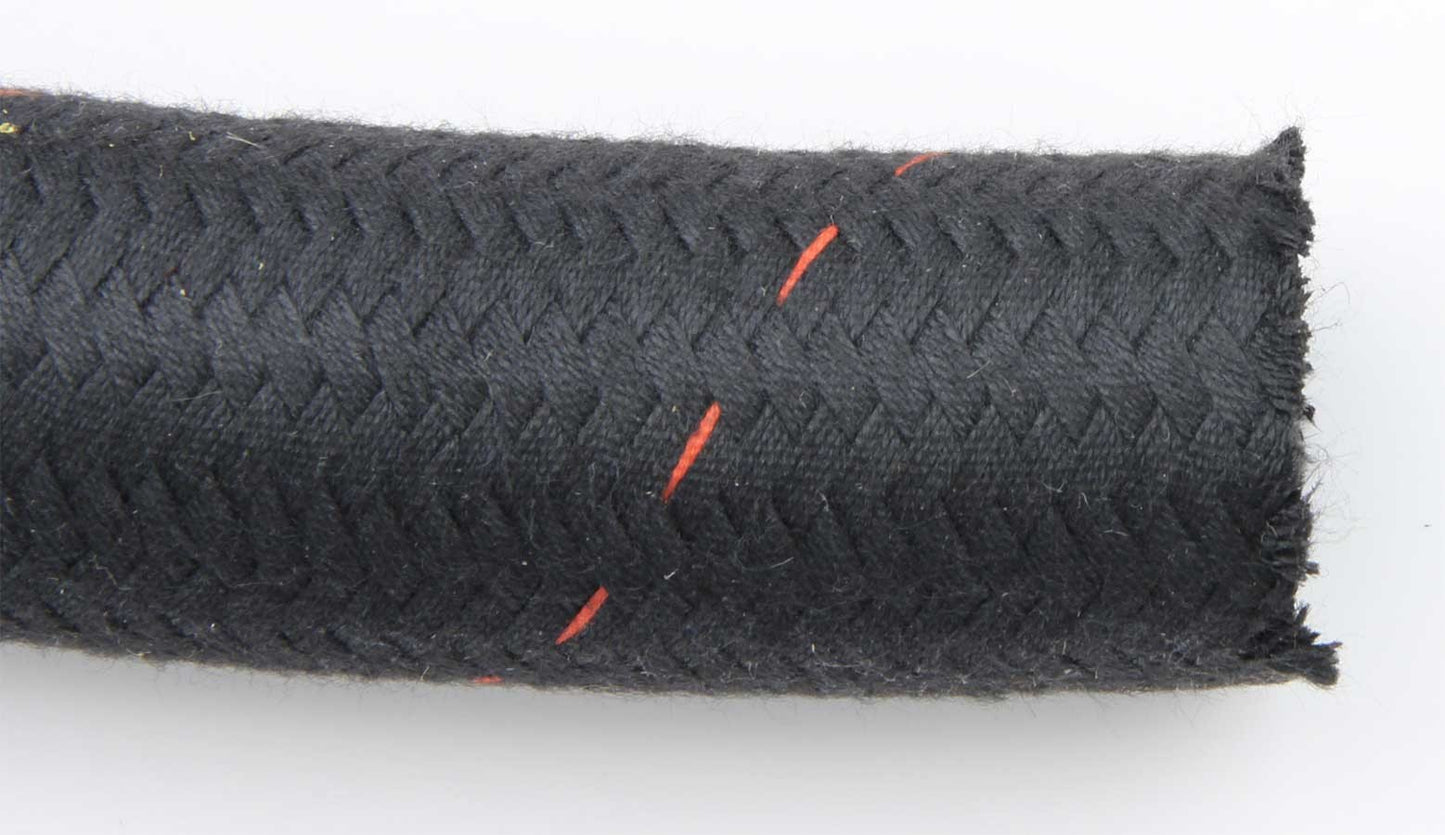 Hose - Startlite Racing Hose - 8 AN - 6 ft - Braided Nomex / Kevlar - AQP Smooth Bore - Black - Each