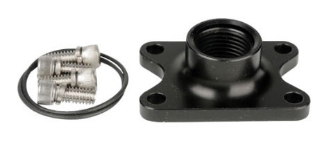 Fuel Pump Inlet / Outlet - 10 AN Female - Aluminum - Black Anodized - Aeromotive Spur Gear Pump - Each