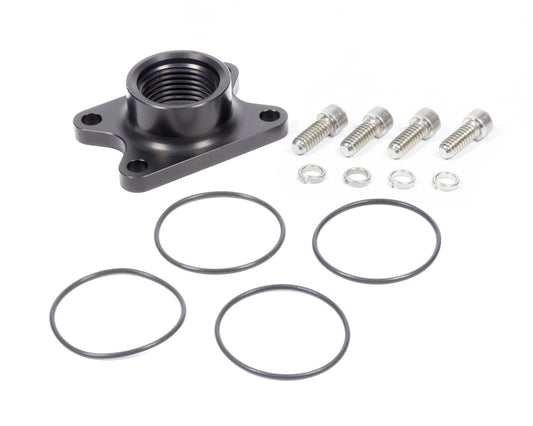 Fuel Pump Inlet and Outlet - 12 AN Outlet - Aluminum - Black Anodized - Aeromotive Spur Gear Pump - Each