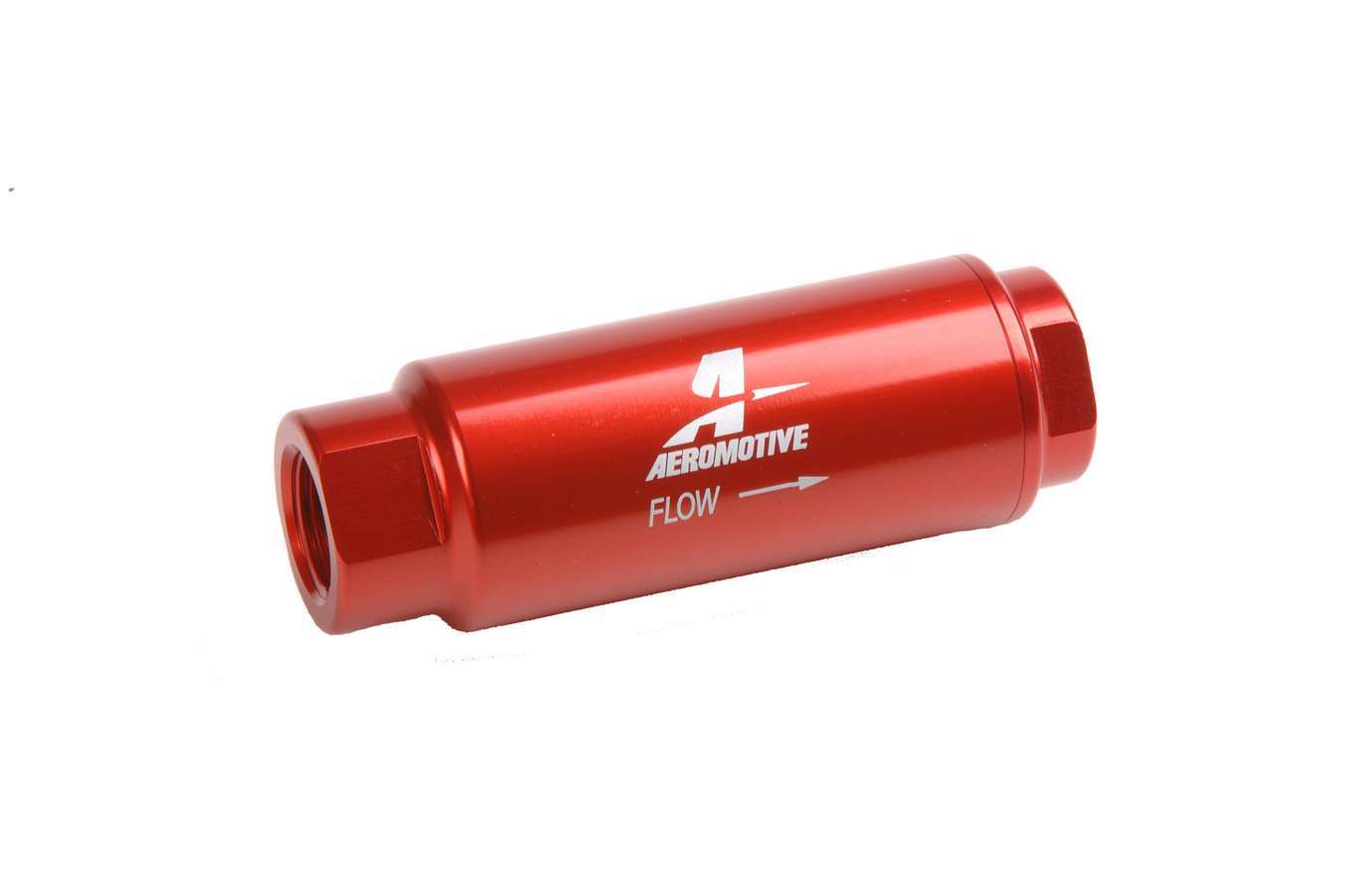 Fuel Filter - SS Series - In-Line - 100 Micron - Stainless Element - 3/8 in NPT Female Inlet - 3/8 in NPT Female Outlet - Aluminum - Red Anodized - Each