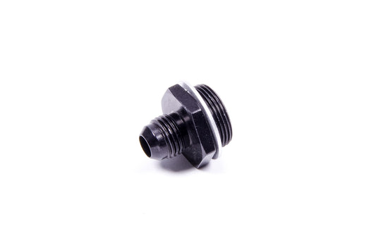 Carburetor Inlet Fitting - Straight - 6 AN Male to 7/8-20 in Male - Aluminum - Black Anodized - Holley Carburetors - Each