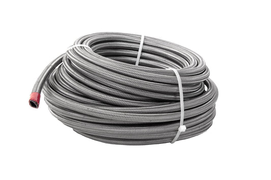 Hose - 6 AN - 20 ft - Braided Stainless / PTFE - Natural - Each