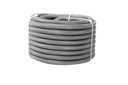 Hose - 8 AN - 20 ft - Braided Stainless / PTFE - Natural - Each