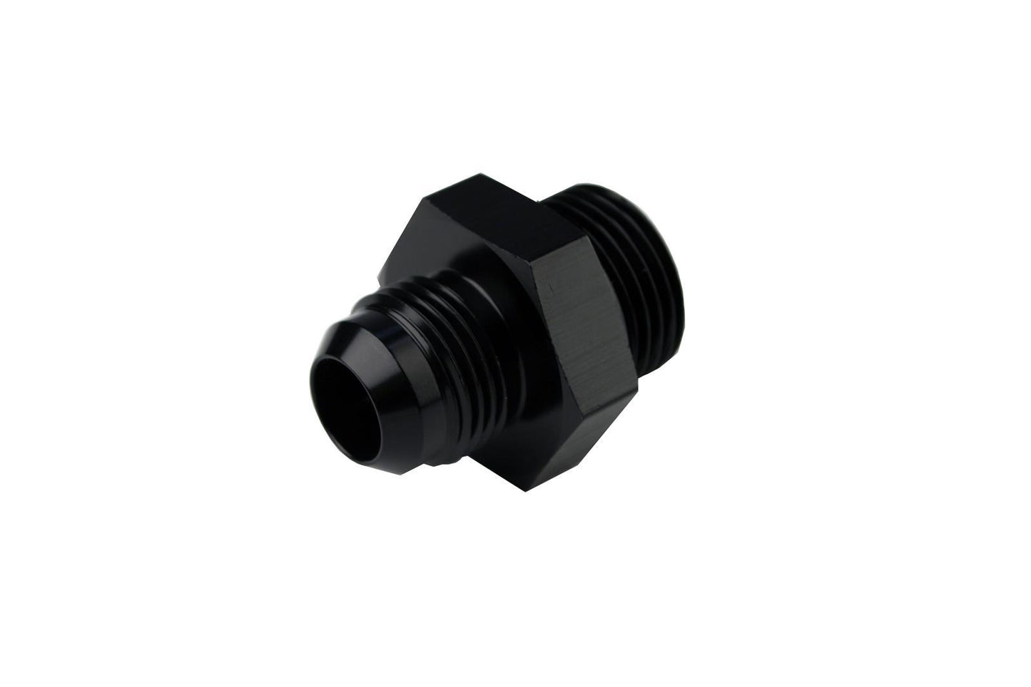 Fitting - Adapter - Straight - 8 AN Male to 10 AN Male O-Ring - Aluminum - Black Anodized - Each