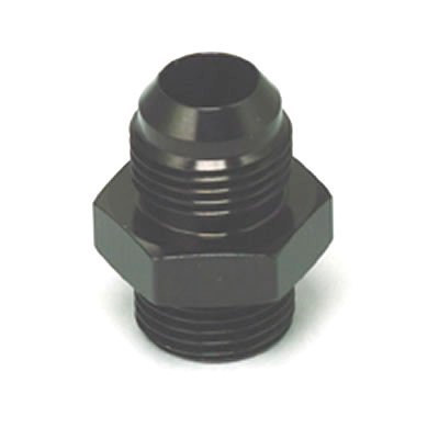 Fitting - Adapter - Straight - 12 AN Male to 12 AN Male O-Ring - Aluminum - Black Anodized - Each