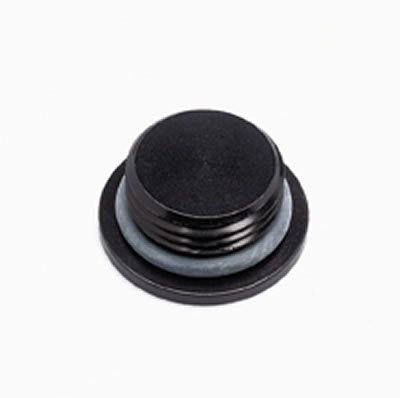 Fitting - Plug - Slim Line - 8 AN - O-Ring - Slotted Head - Aluminum - Black Anodized - Each