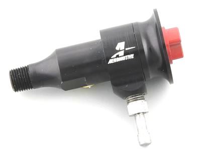 Fuel Sample Valve - 1/8 in NPT Male Inlet - 3/16 in Hose Barb Outlet - 1/8 in NPT Port - Aluminum - Black Anodized - Each