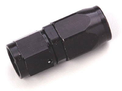 Fitting - Hose End - Straight - 6 AN Hose to 6 AN Female Swivel - Aluminum - Black Anodized - Each