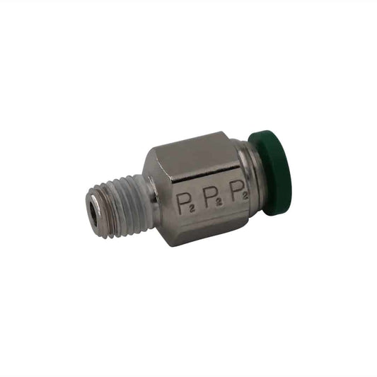 Fitting - Fuel Line Adapter - Straight - 1/16 in NPT Male to 1/4 in Female Quick Disconnect - Steel - Natural - Each