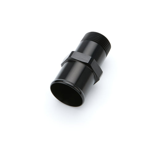 Adapter Fitting - Straight - 1 in NPT Male to 1-1/2 in Hose Barb - Aluminum - Black Anodized - Each