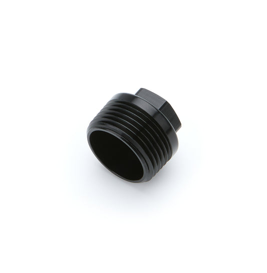 Fitting - Plug - 1 in NPT - Hex Head - Aluminum - Black Anodized - Each