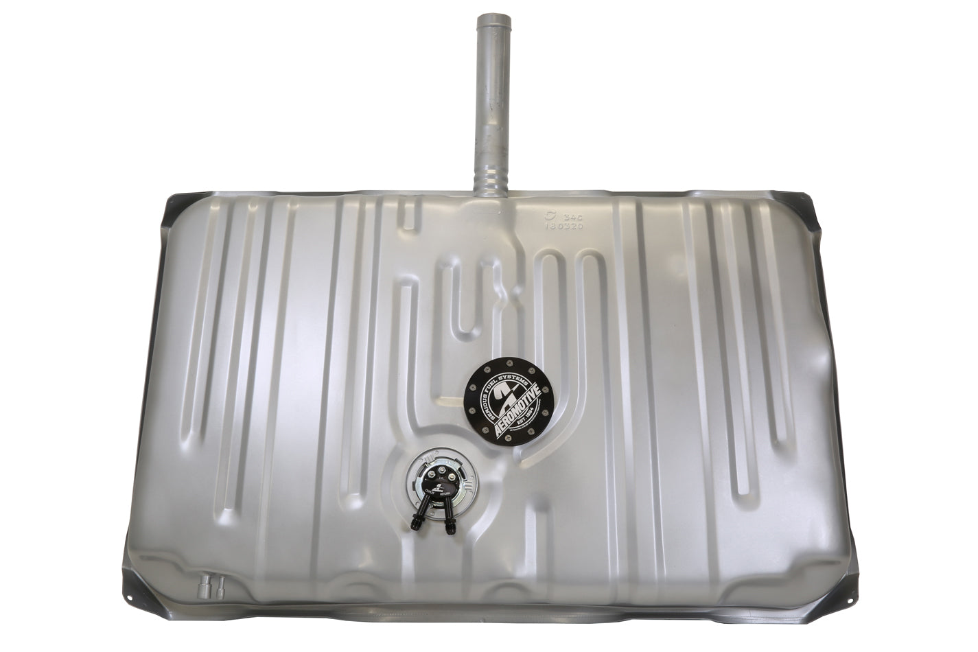 Fuel Tank - Gen ll Stealth - 340 lph Pump - 6 AN Male Outlet - 6 AN Male Return - Sending Unit - Steel - Silver Paint - GM A-Body 1968-69 - Kit