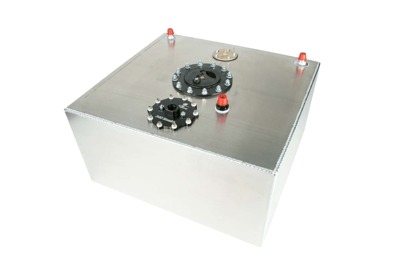 Fuel Cell and Pump - 340 Stealth - 15 gal - 18 x 20 x 10 in Tall - 8 AN Outlet - 8 AN Return - 8 AN Vents - Sender - Aluminum - Natural - Each