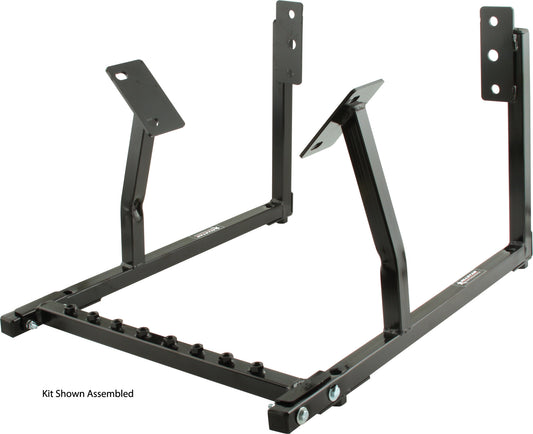 Engine Cradle - Heavy Duty - 1 in Square Tube - Hardware Included - Steel - Black Powder Coat - GM LS-Series - Each