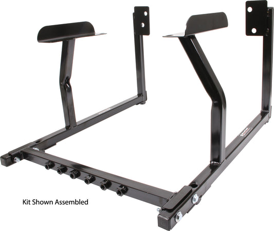 Engine Cradle - Heavy Duty - 1 in Square Tube - Hardware Included - Steel - Black Powder Coat - Small Block Ford - Each