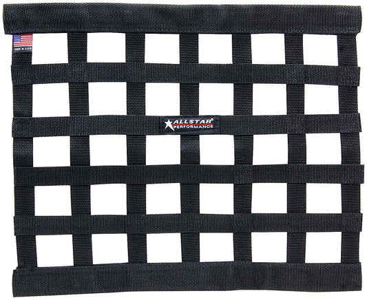 Window Net - 1 in Webbing - 14 x 18 in Rectangle - Black - Each