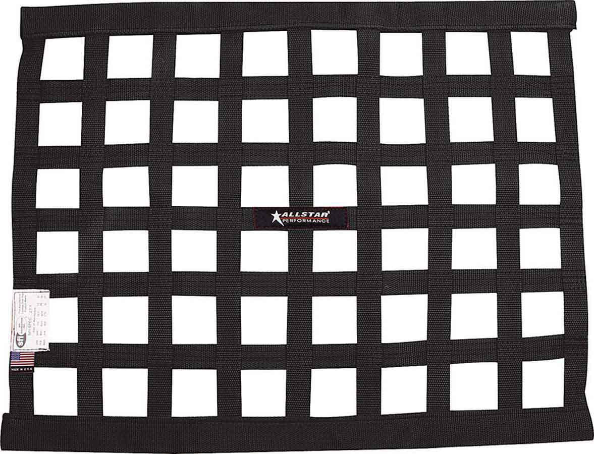 Window Net - SFI 27.1 - 1 in Webbing - 18 x 24 in Rectangle - Black - Each