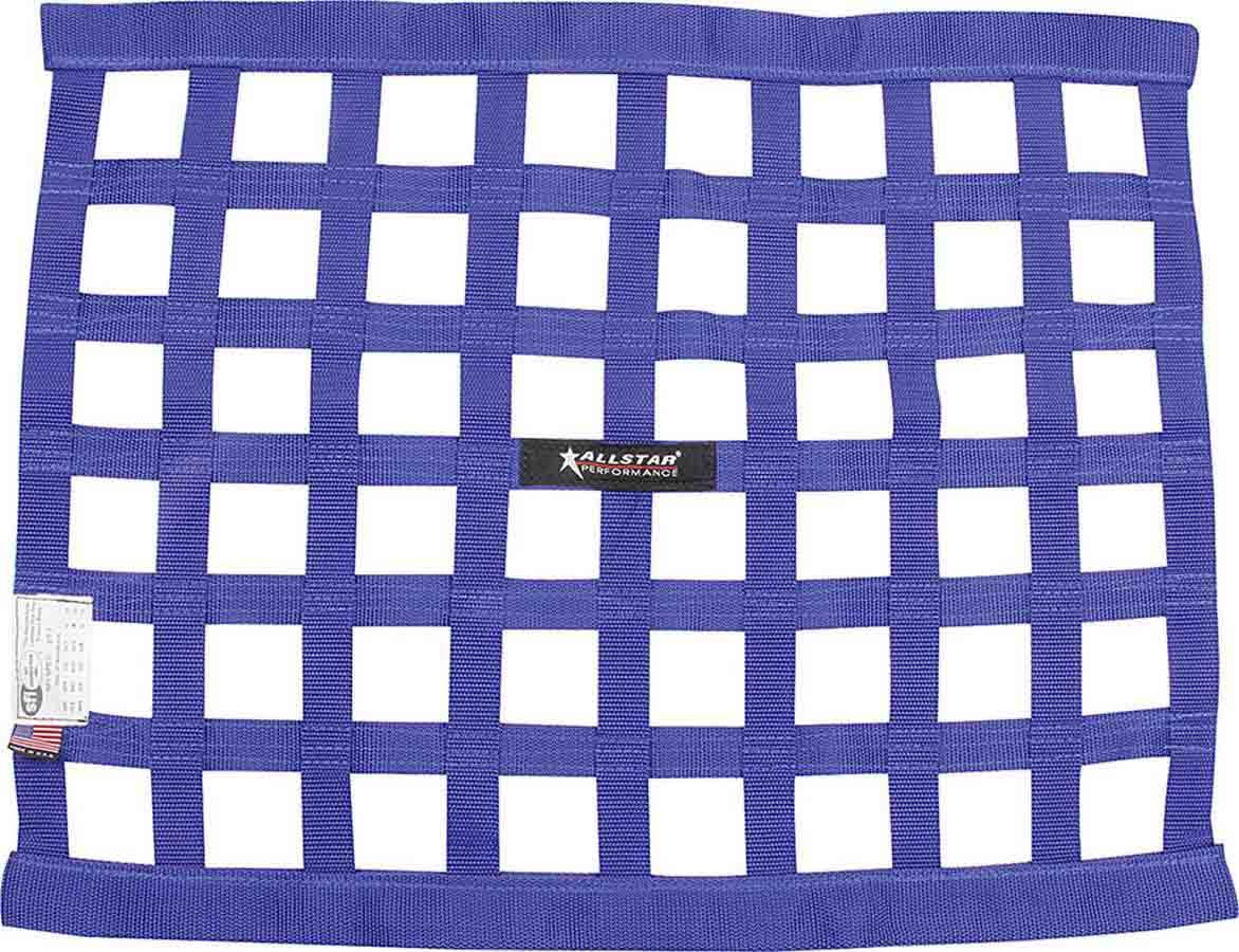 Window Net - SFI 27.1 - 1 in Webbing - 18 x 24 in Rectangle - Blue - Each