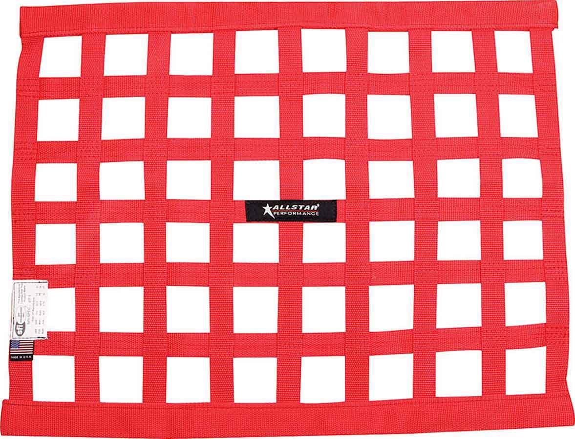 Window Net - SFI 27.1 - 1 in Webbing - 18 x 24 in Rectangle - Red - Each