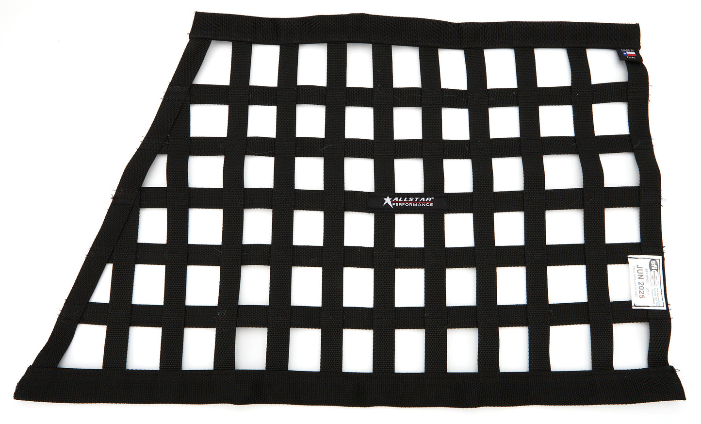 Window Net - SFI 27.1 - 1 in Webbing - 18 x 29 x 22 in Trapezoid - Black - Each