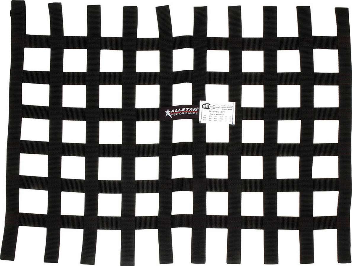 Window Net - SFI 27.1 - 1 in Webbing - 18 x 24 in Rectangle - Black - Each