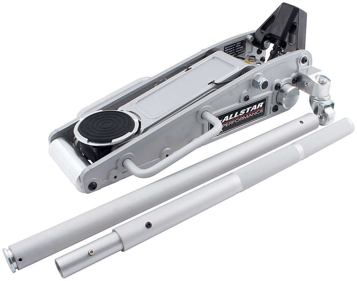 Floor Jack - 6 Pump - Aluminum - Silver Anodized - Each