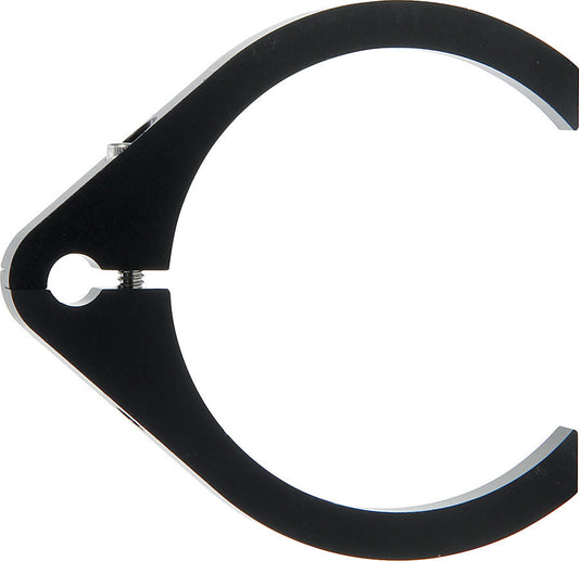 Roll Bar Accessory Clamp - Half Clamp - Clamp-On - Single 3/8 in Hole - Aluminum - Black Anodized - 3 in OD Tube - Each