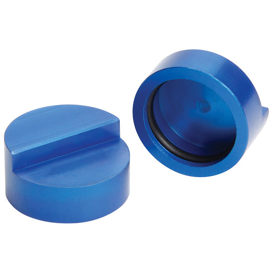 Bolt Center Cap - Aluminum - Blue Anodized - 1/2 in Bolts and Studs - Pair