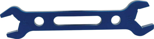 AN Wrench - Double-End - 8 AN Nut to 10 AN Socket - Aluminum - Blue Anodized - Each