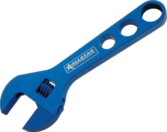 Adjustable AN Wrench - Single End - Up to 20 AN - 10 in Long - Aluminum - Blue Anodized - Each