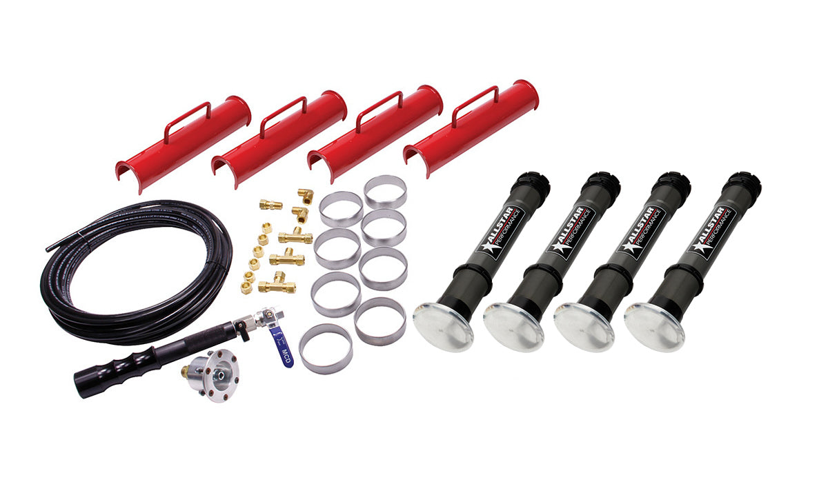 Air Jack Kit - 15.25 in Lift - 3000 lb Max - Dirt Foot - Aluminum - Kit