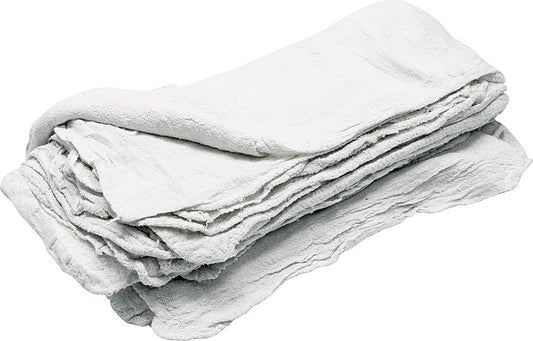 Shop Towels - Cloth - Bleached White - Set of 25