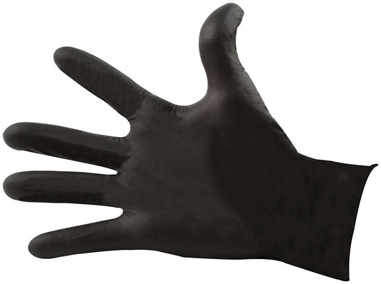 Shop Gloves - Nitrile - Black - Medium - Set of 100