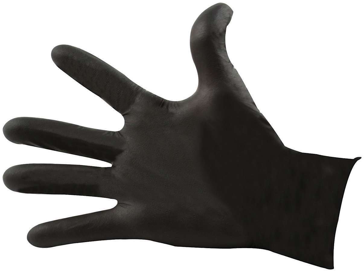 Shop Gloves - Nitrile - Black - Large - Set of 100