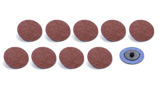 Sanding Disc - Twist-Lock - 2 in OD - 25000 RPM - 60 Grit - Aluminum Oxide - Set of 10