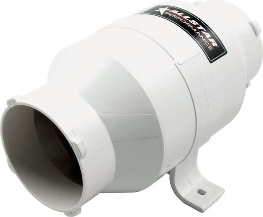 Duct Blower - Heavy Duty - In-Line - 3 in OD - 8 in Long - 170 CFM - Plastic - White - Each