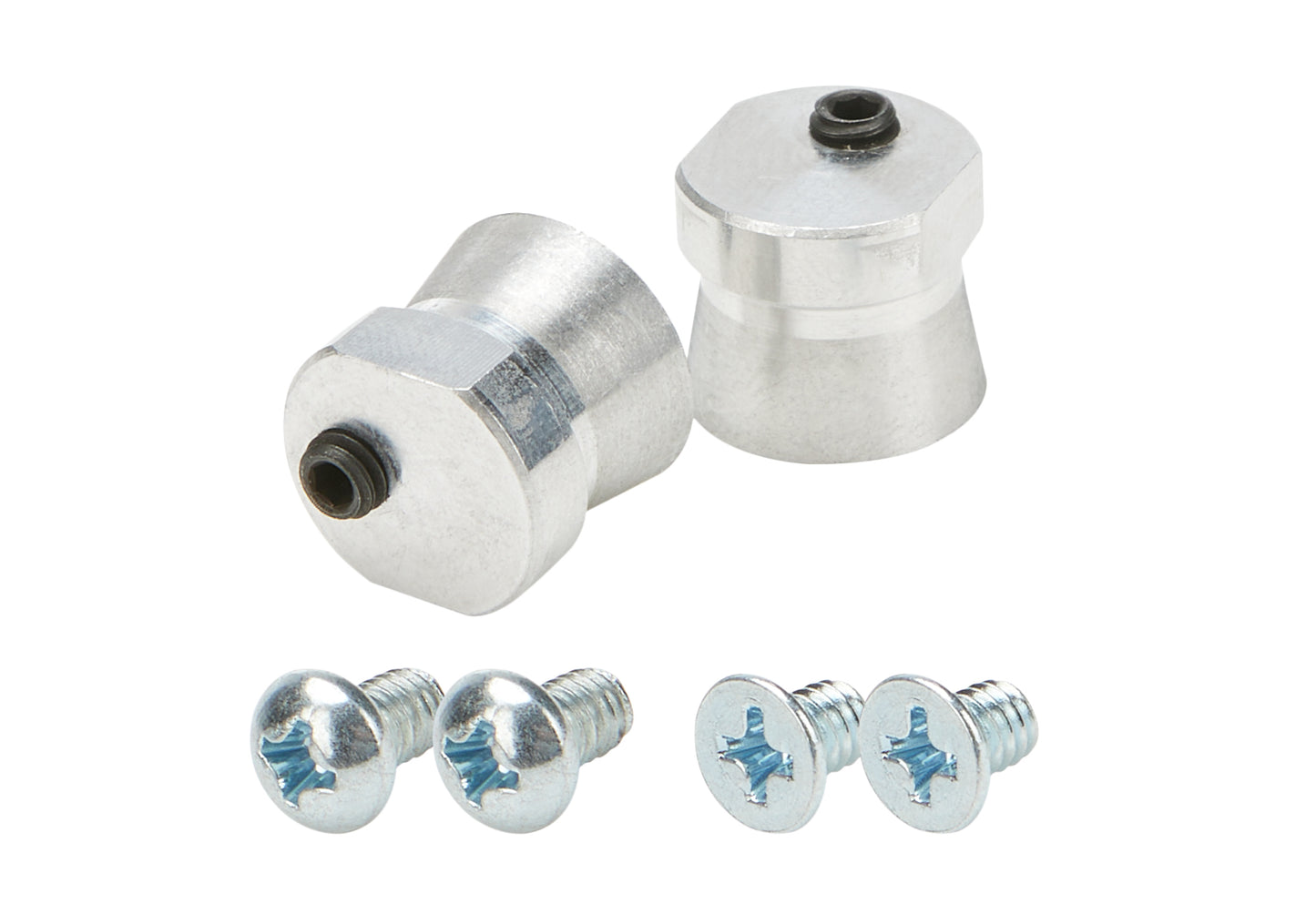 Helmet Tear Off Post - Locking - Set Screw - Aluminum - Natural - Pair