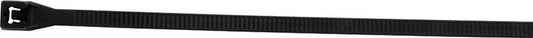 Cable Ties - Zip Ties - 7.25 in Long - Nylon - Black - Set of 100