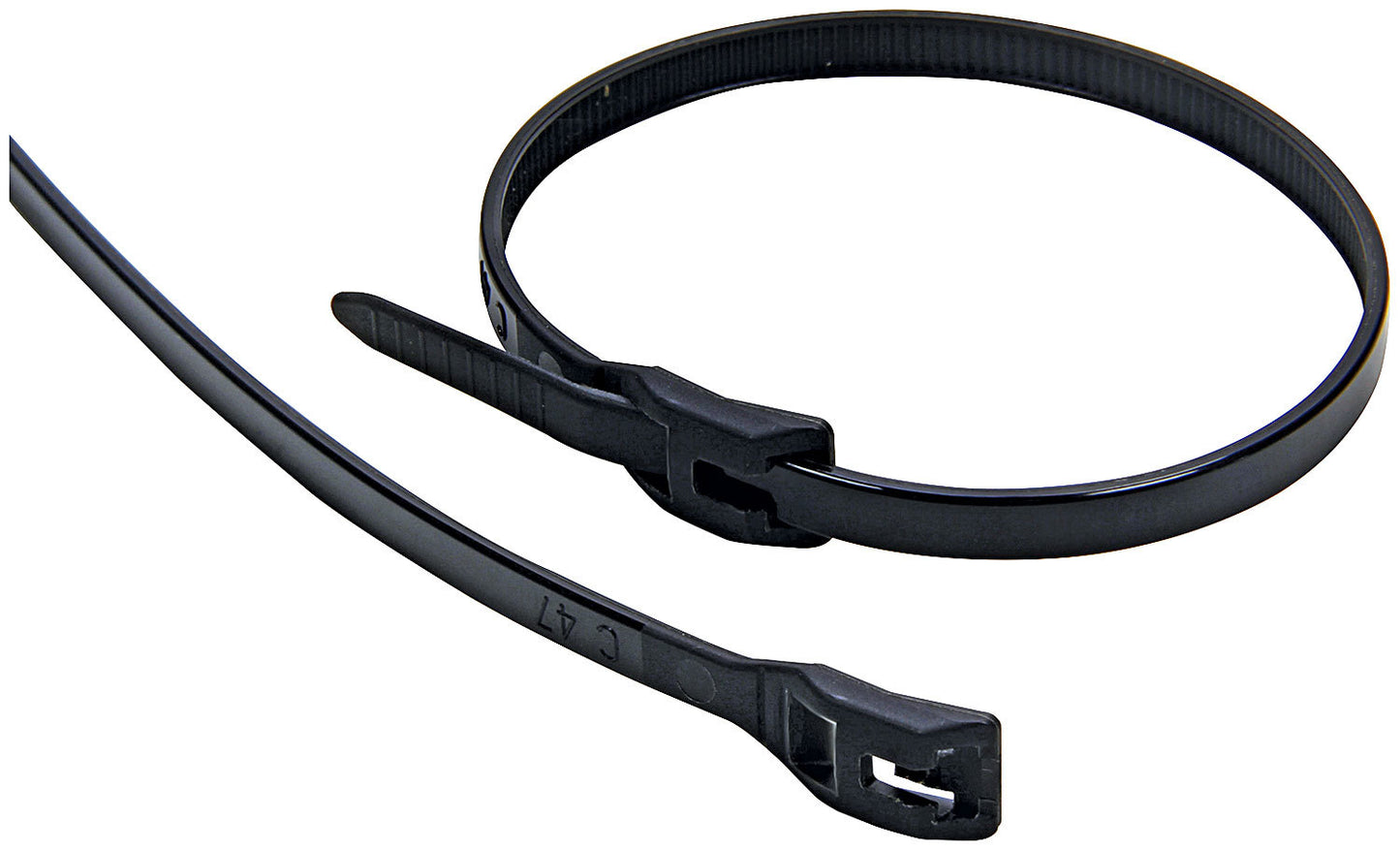 Cable Ties - Zip Ties - 8 in Long - Flush Mount - Nylon - Black - Set of 100