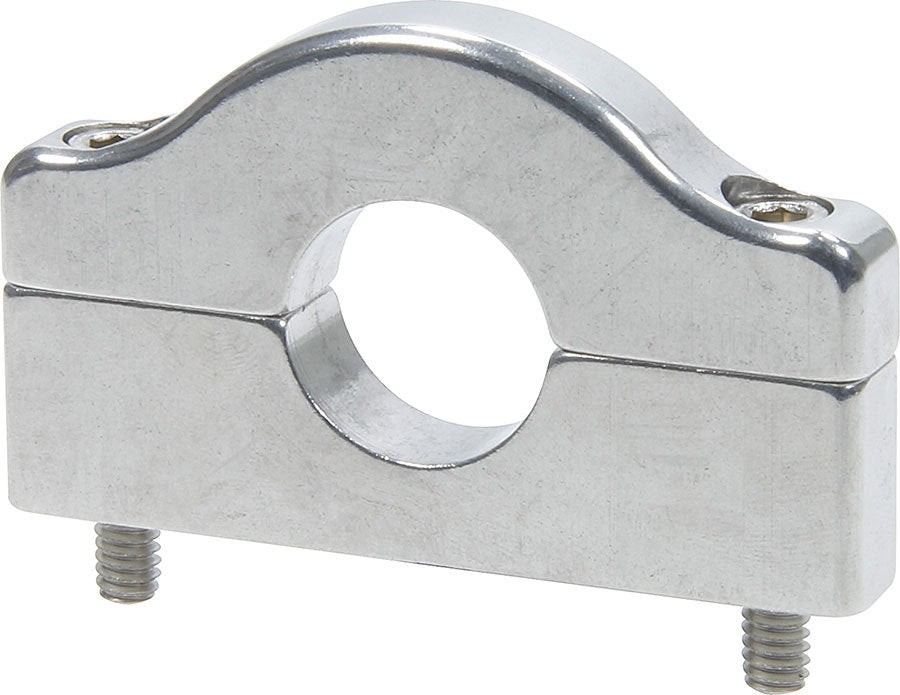 Roll Bar Accessory Clamp - Flat Bottom - 2.50 in Bolt Spacing - 1.000 in ID - 2-Piece - Aluminum - Polished - Each