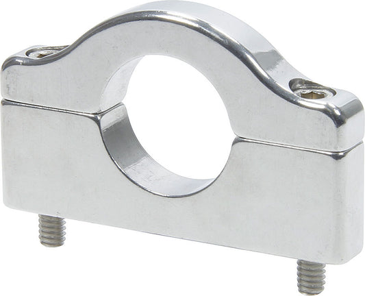 Roll Bar Accessory Clamp - Flat Bottom - 2.50 in Bolt Spacing - 1.250 in ID - 2-Piece - Aluminum - Polished - Each