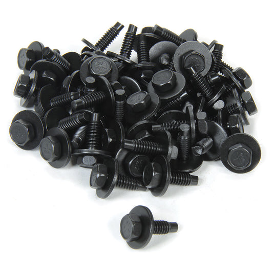 Body Bolt Kit - 1/4-20 in Thread - 0.75 in Long - Hex Head - Steel - Black Oxide - Set of 50