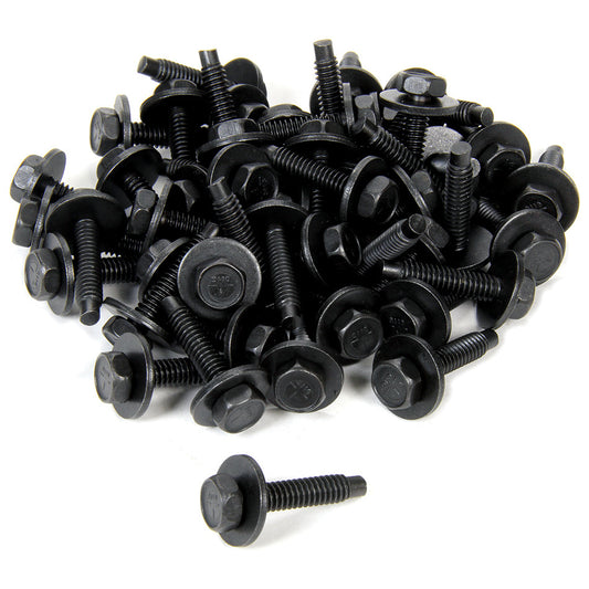 Body Bolt Kit - 1/4-20 in Thread - 1.125 in Long - Hex Head - Steel - Black Oxide - Set of 50