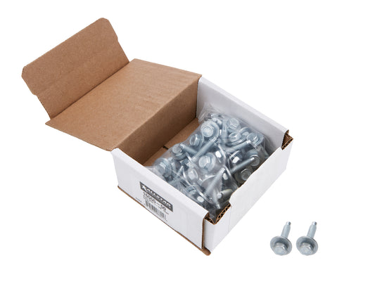 Body Bolt Kit - 1/4-20 in Thread - 1.125 in Long - Hex Head - Steel - Zinc Oxide - Set of 50